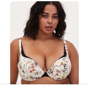 Yvori floral skull push up  bra